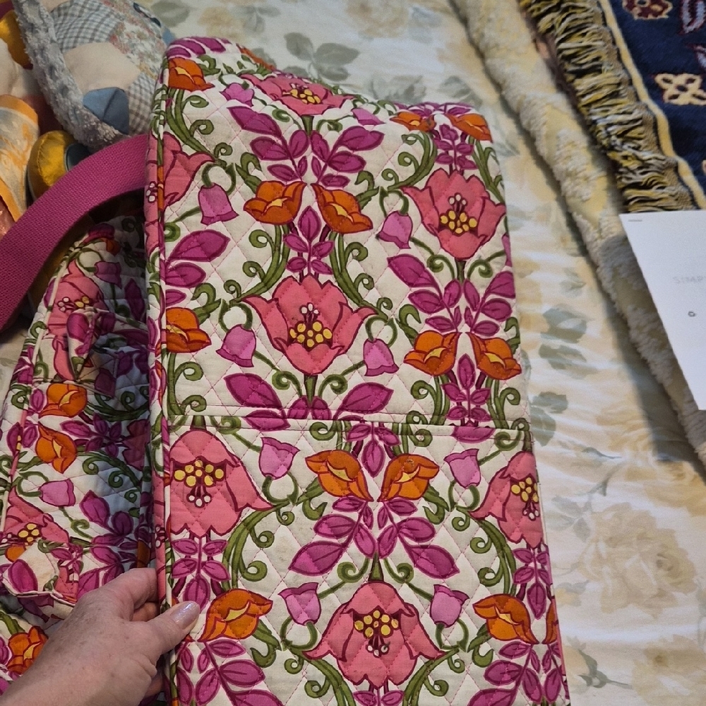 Vera Bradley Floral Pink Quilted Weekender Bag - Picture 6 of 8
